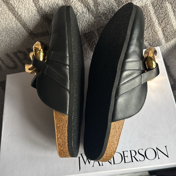 JW Anderson chain loafers mules black/gold wome 11 NWT - Picture 7 of 11